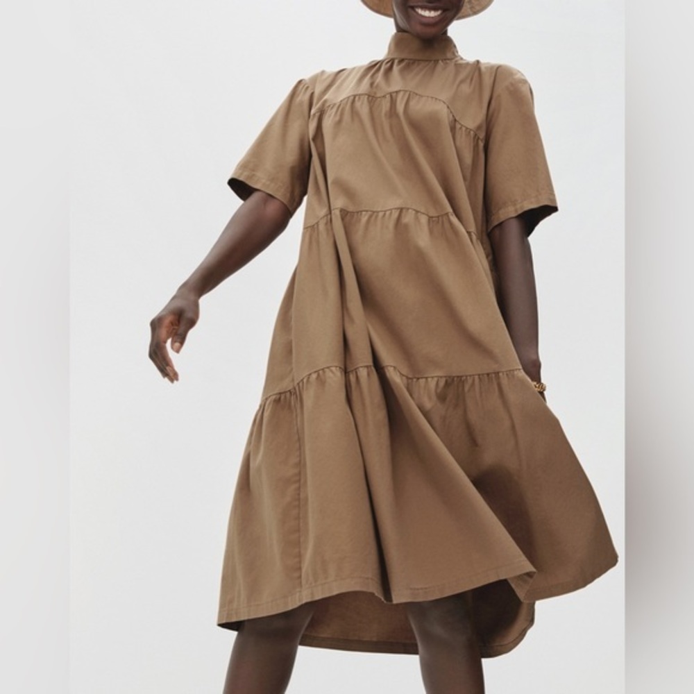 Everlane The Tiered Mockneck Dress